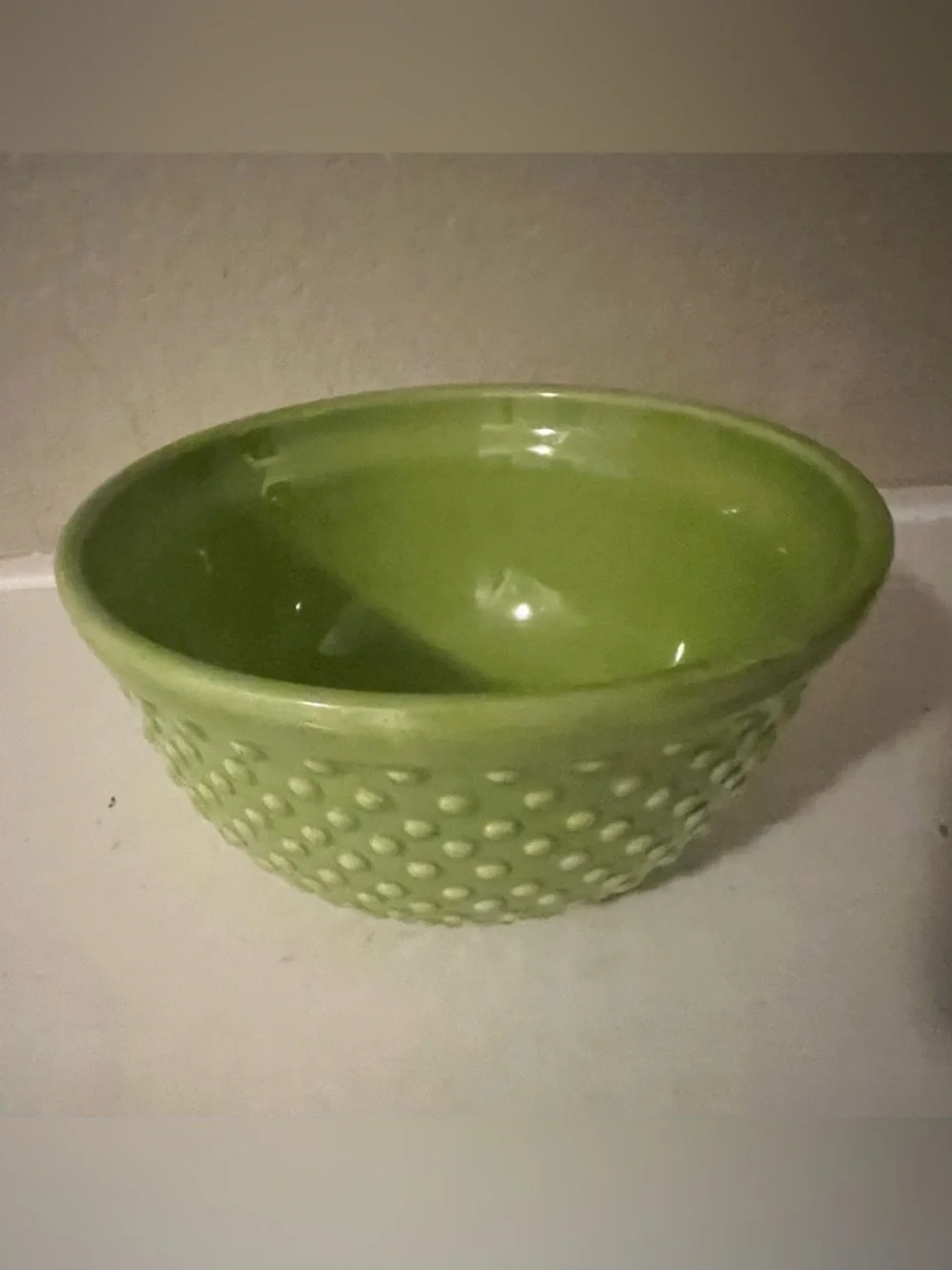 RARE Williams-Sonoma Green Vintage Hobnail Nesting Set - Set of 3